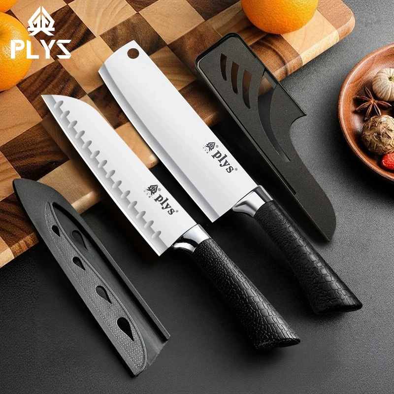 Hochwertiges Küchenmesser mit Scheide Küchenzubehör Haushaltsmesser aus Edelstahl scharf zum Schneiden von Fleisch und Obst.