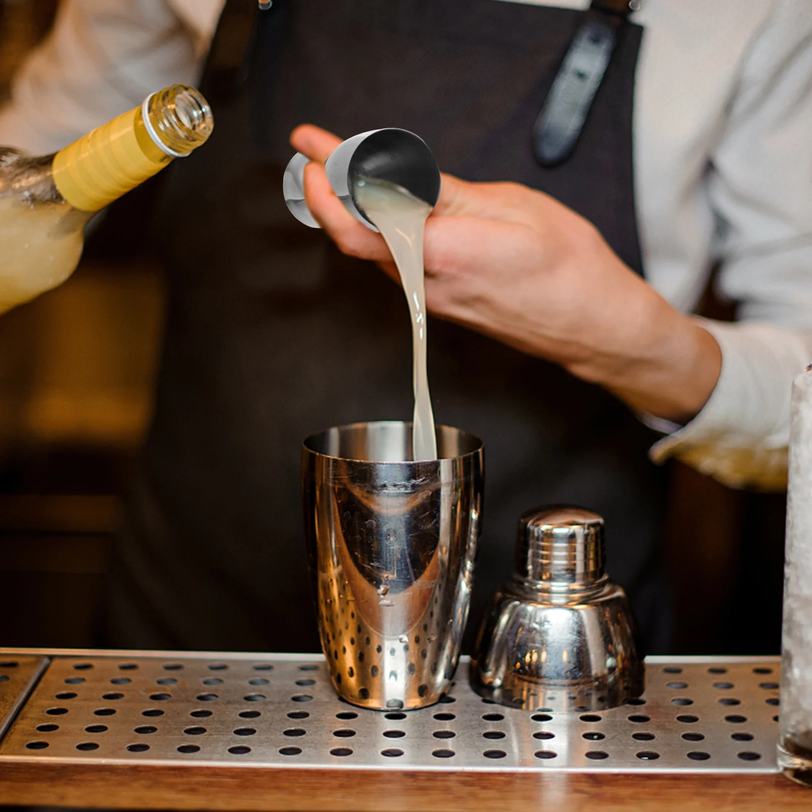 

Stainless Steel Cocktail Jigger 2 Oz Bar Measuring Tool Precision Engraved Liquor Shot Cup Dishwasher Safe Heavy Weight