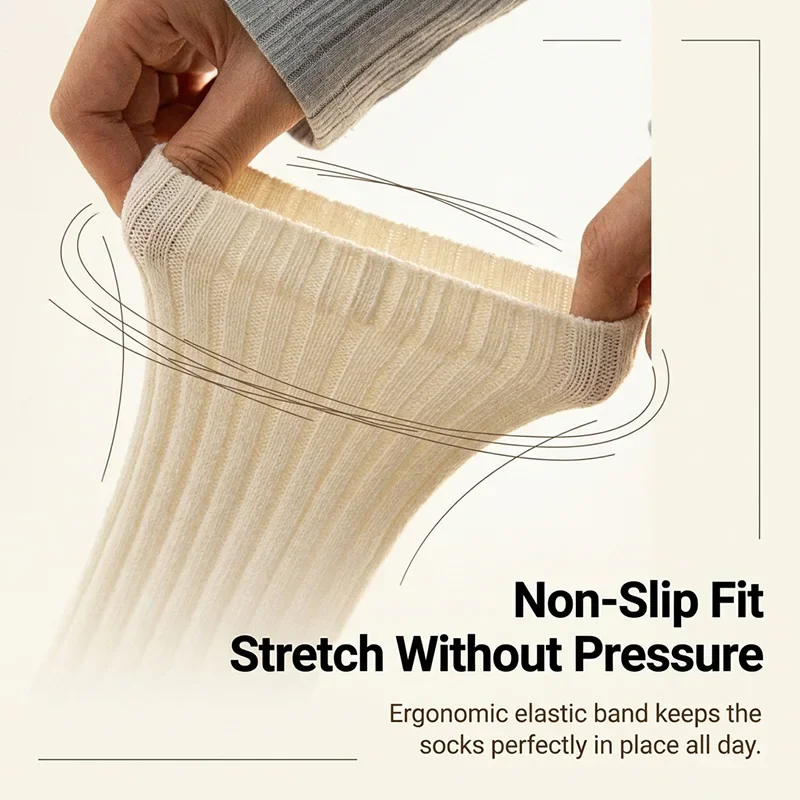 1/3 Paar Modische Kniestrümpfe für Damen, Einfarbig, Wärmeisolierend, Wadensocken, Fußwärmer, Herbst-Winter, Süßer JK-Stil Strümpfe – Detail 2