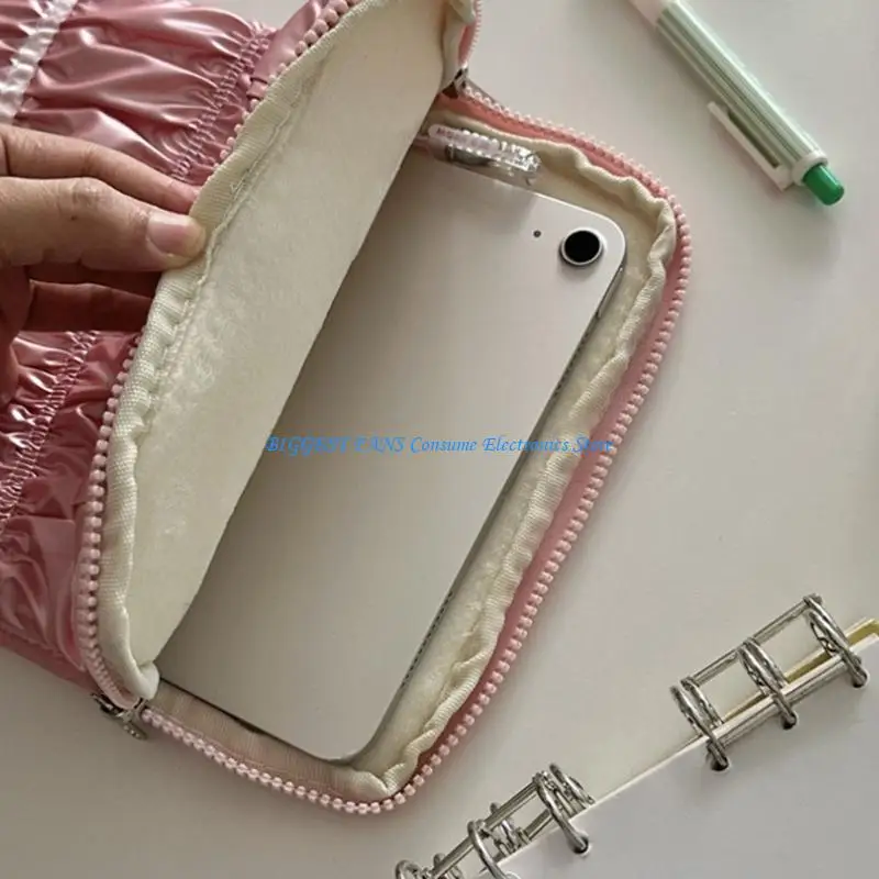 

Embroidered Laptop Case Bag For Computers Soft Padded Sleeve Macaron Color