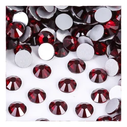 Dark Siam ss3-ss30 sparkling Art nail flat back Non Hot Fix rhinestones crystal strass diamond glitter stone for DIY garment