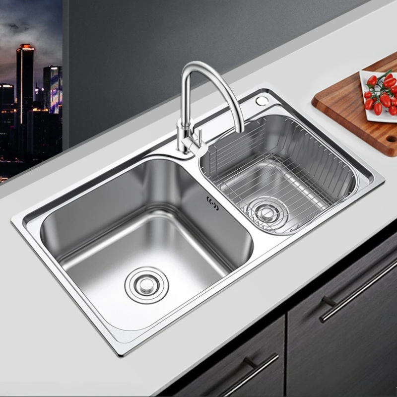 Stainless Steel Kitchen Sinks All-in-one Deluxe Package Kitchen Sinks Thickened Parts Home Improvement Lavelli Da Cucina ZY40SC