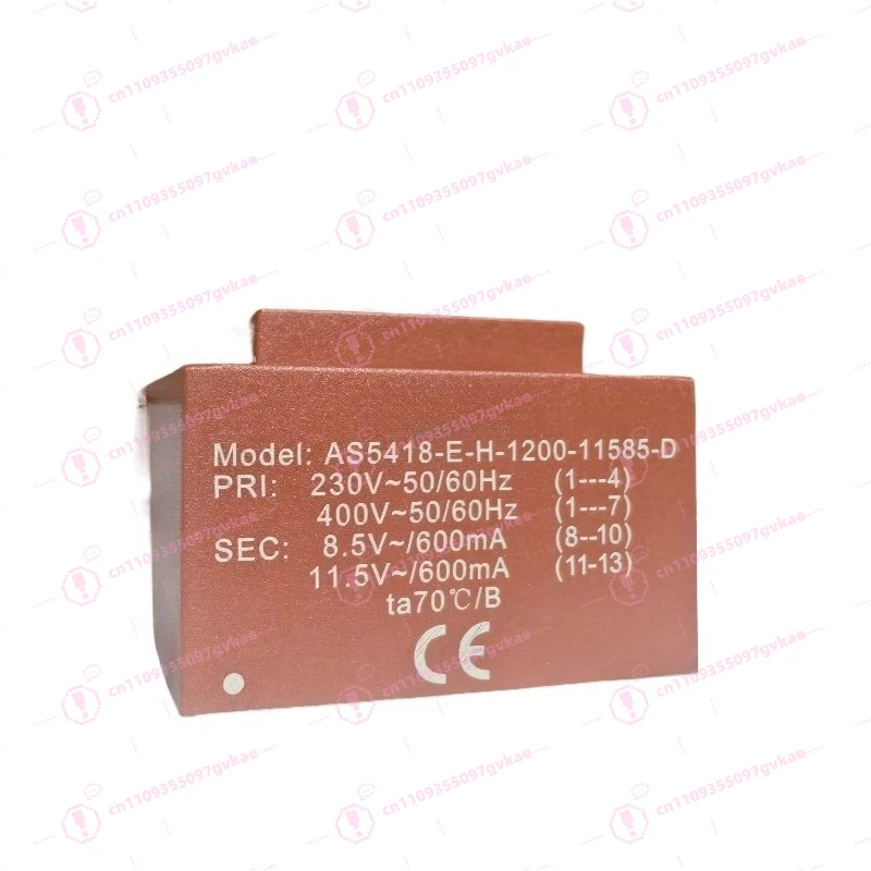 ASN Transformer AS5418 Replacement for B1406090, 12VA Input 230V/400V Output 8.5V/11.5V Original New