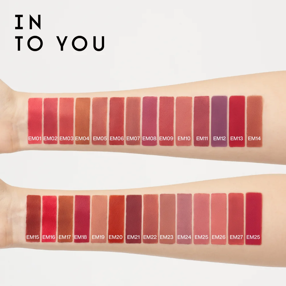 INTO YOU Matte Lipstick, Super Stay Lipstick for Women, Waterproof, Long Lasting Lip Mud, High Impact 27 Colors