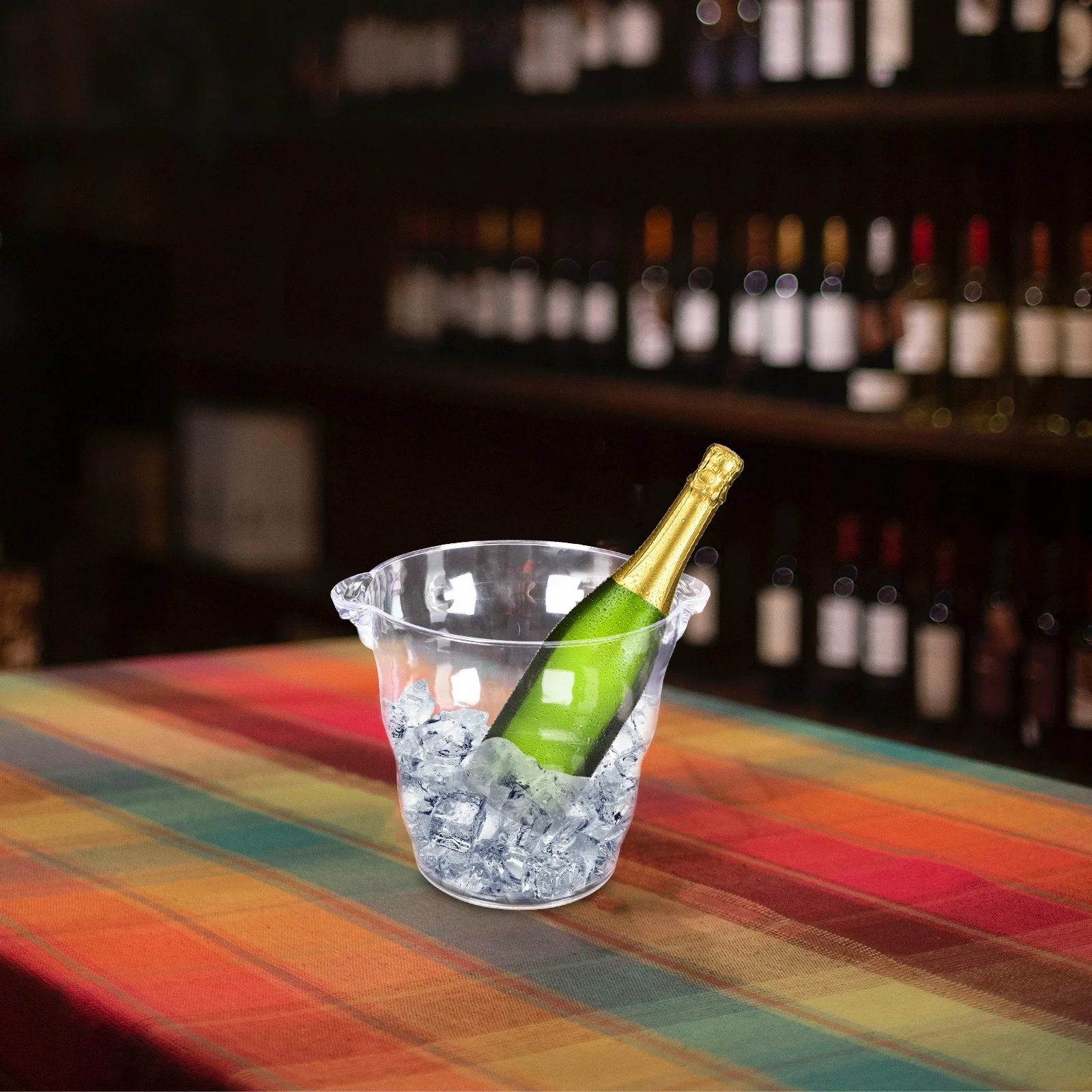 

Clear Acrylic Ice Bucket Wear Resistant Household Wine Bucket Large Capacity Portable Bar Storage Container Wine Bottle Holder
