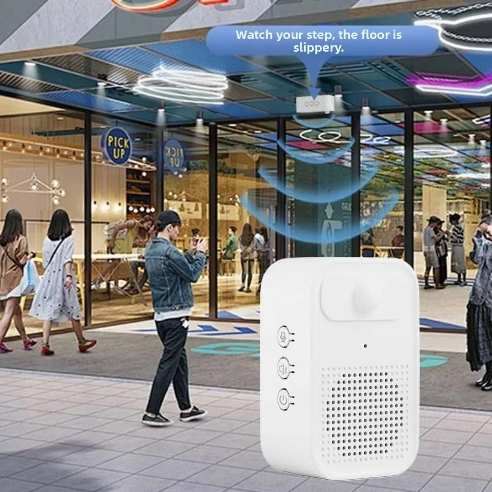 Sensor infrarrojo timbre de bienvenida función de grabación PIR Detector de movimiento puerta Sensor alarma inalámbrica inteligente