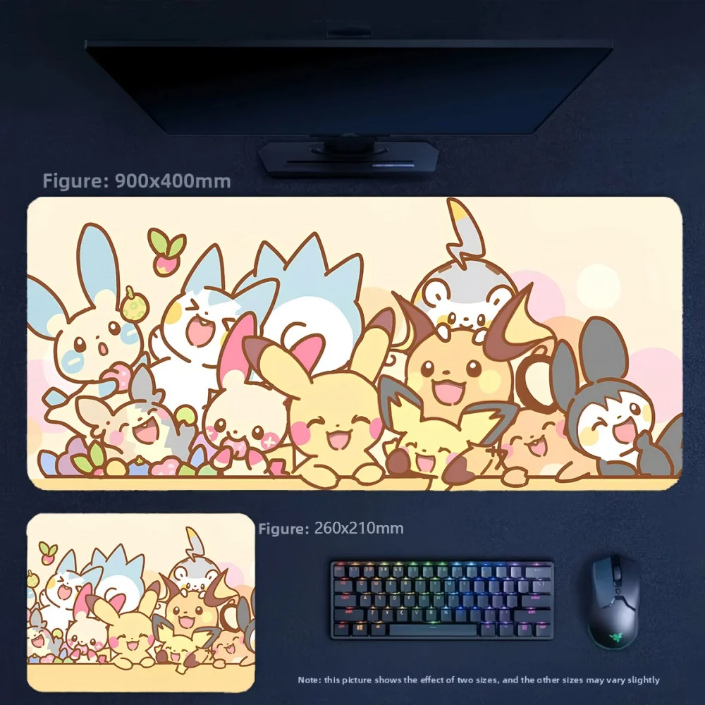 Cute Cartoon Anime Pokémon Series Leather Mouse Pad Student Non-slip Dirt-resistant Wrist Guard Writing Pad Large Size Table Mat