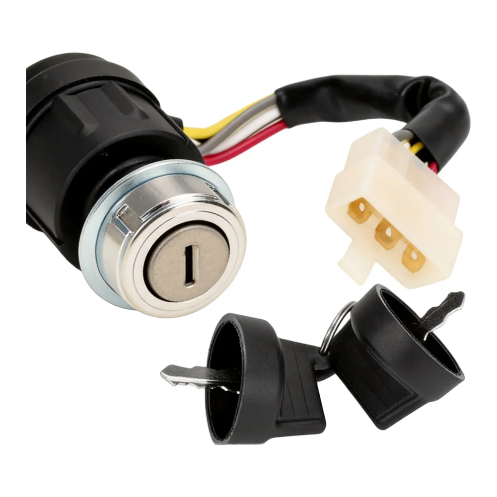 For Diesel Engine Generator Ignition Switch ABS Plastic metal 5 Pins 5 Wire Accessory Easy To Install On Off Switch With Keys
