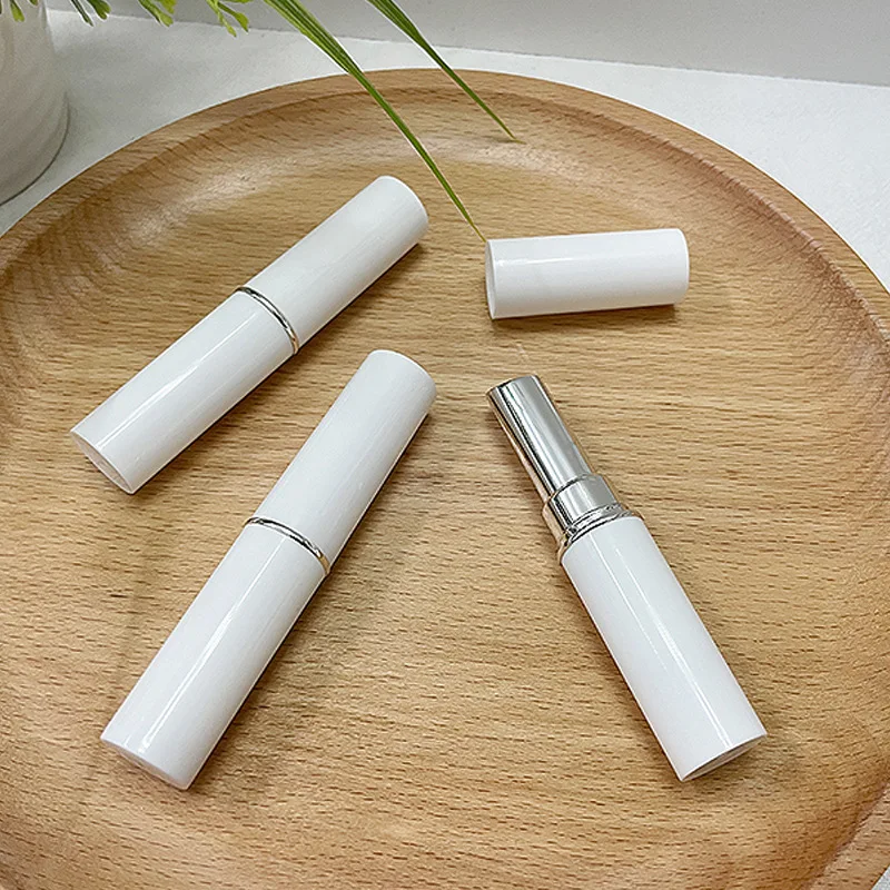 20pcs Lipstick Tubes Empty PP Round White Packing Filling Shell Packaging Homemade Lip Balm Containers