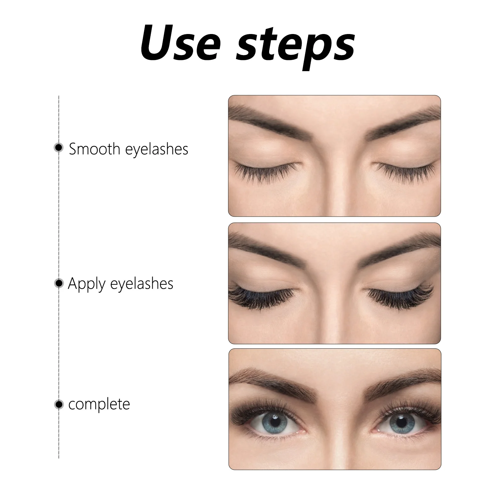 

False Eyelashes 3D Lashes Dense Imitation Makeup Artificial Long Wear Soft Stem Safe Daily Glamorous