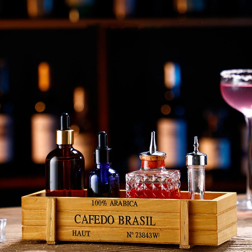 Shelf Bar Utensil Box Tools Retro Boxes Crates Wooden Holder Vintage - Image 5