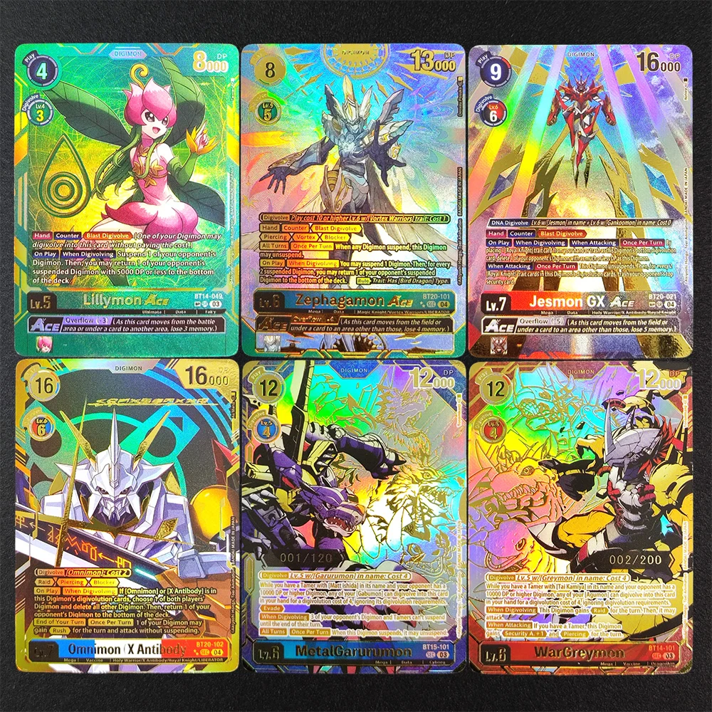 

DIY Proxy Digimon Card Omnimon Zephagamon MagnaAngemon Jesmon MetalGarurumon Lillymon Zudomon Angewomon Game Collection Card Toy