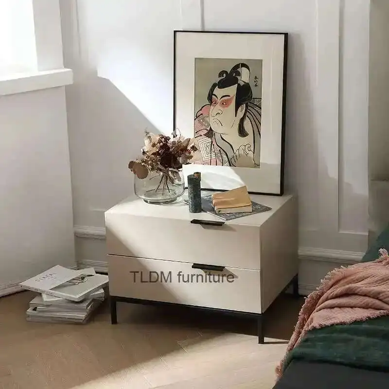 

Nordic Bedroom Nightstands Furniture Minimalist Creative Bed Side Small Cabinet Drawer Storage Modern Night Stands for Bedroom