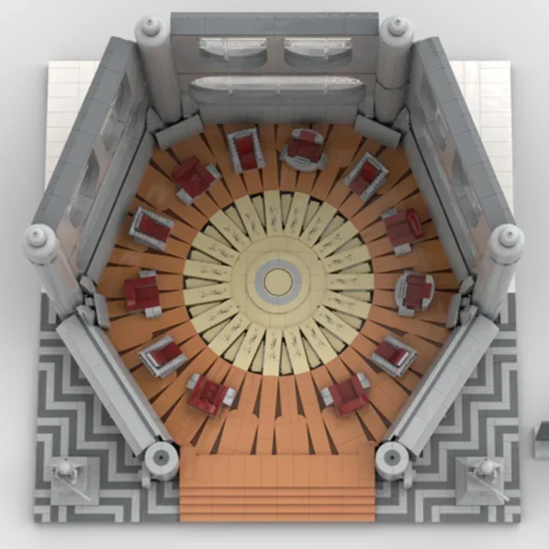 Moc قوالب بناء غرفة الاجتماعات المتقدمة التكنولوجيا وحدات كتل الهدايا أفلام النجوم نموذج عيد الميلاد اللعب لتقوم بها بنفسك مجموعات الجمعية #2