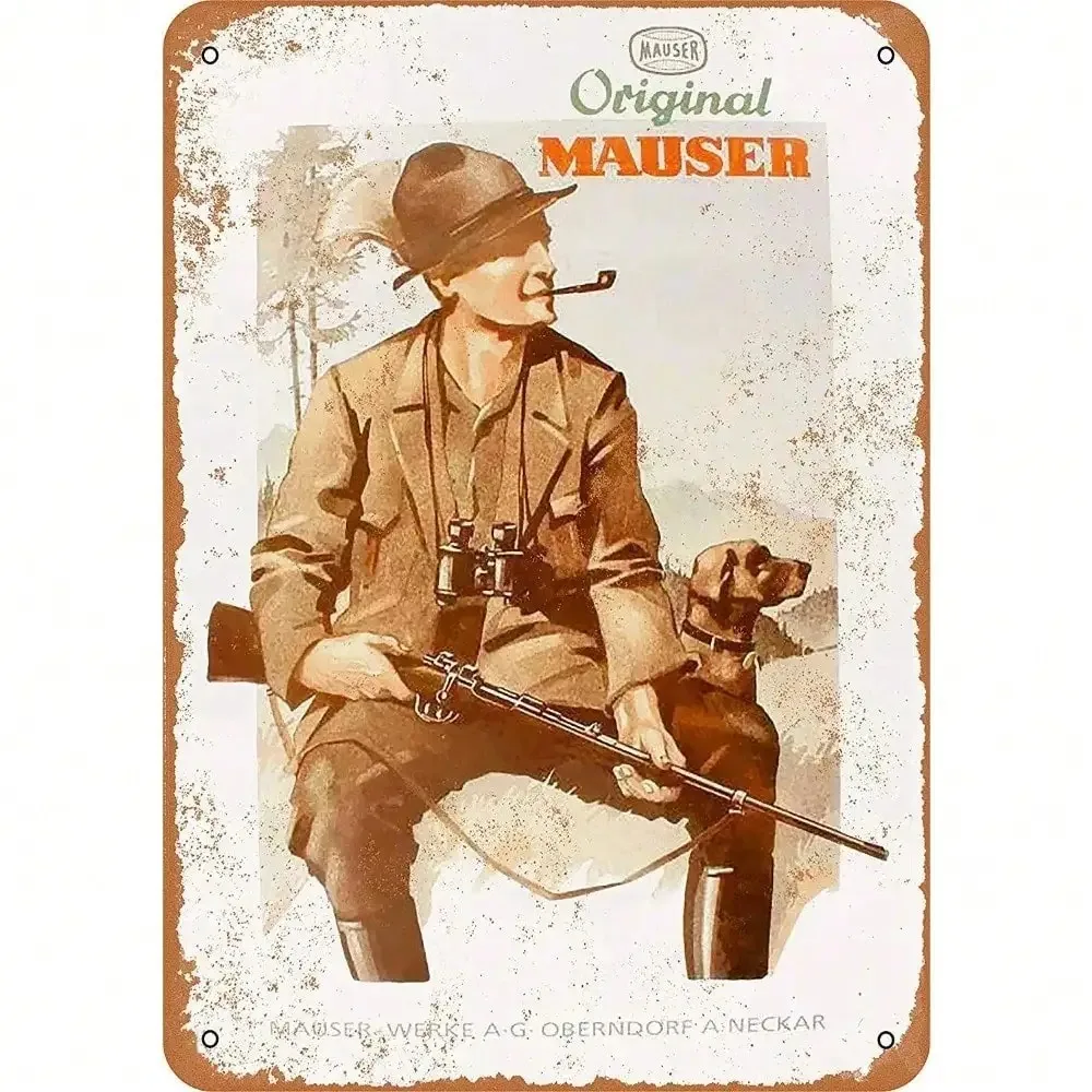 

Mr.Sign Vintage Mauser Rifle Tin Sign, Retro Iron Wall Decor for Bar Cafe Store
