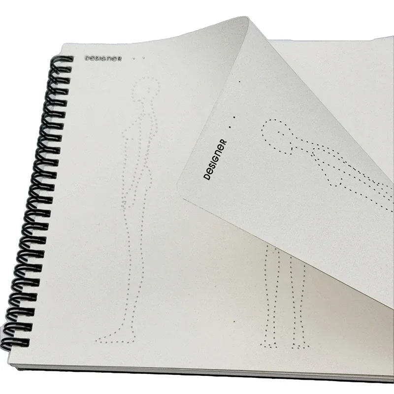 Imagem -04 - Moda Feminina Esboço Livro Marcador Roupas Design Desenho Sketchbooks Skate Pontilhado Corpo Humano Inspiração Esboçar Papel a4