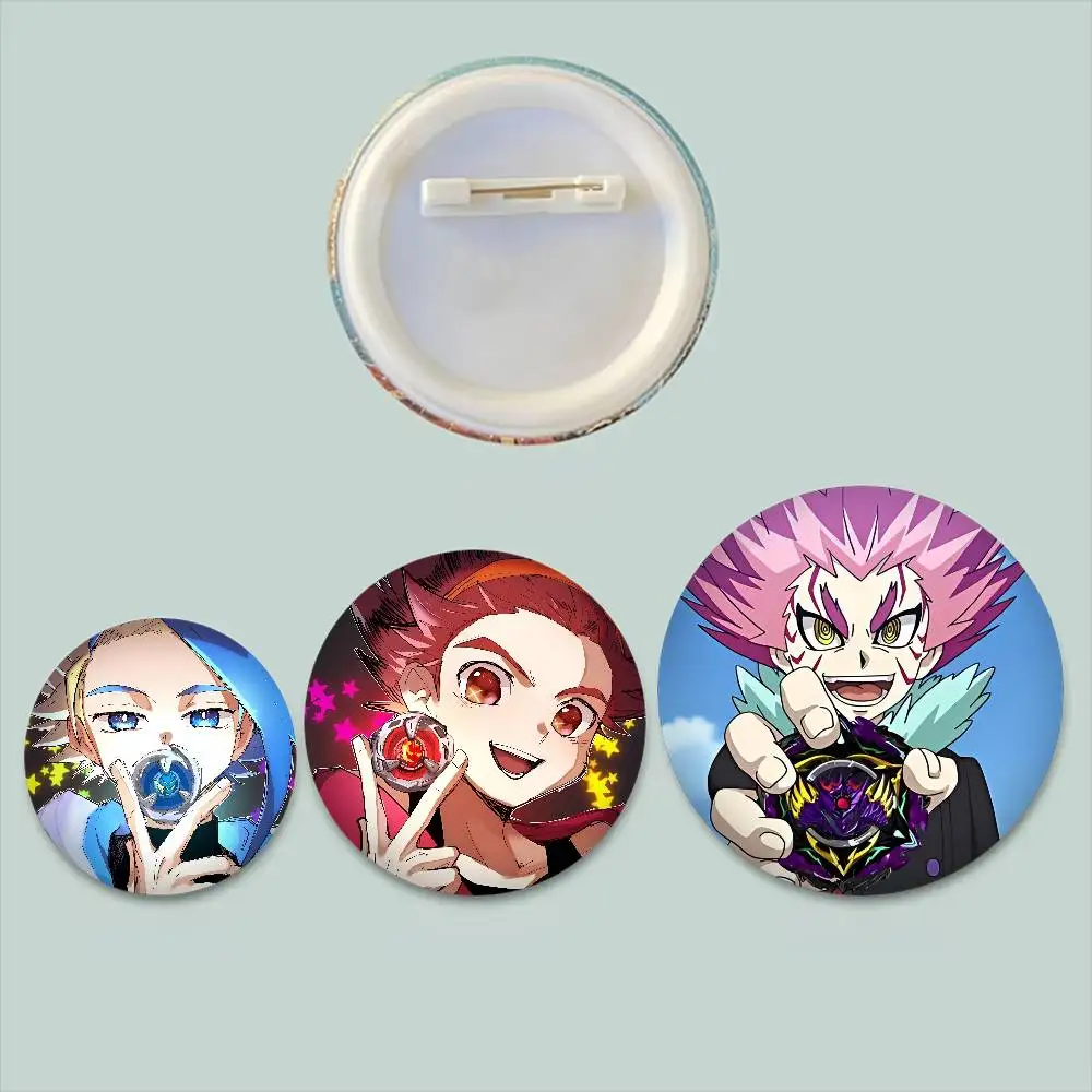 Japan Anime B-Beyblade Burst Badges Badge Metal Brooch For Bag Clothes Hat Decor Jewelry Accessories Gifts