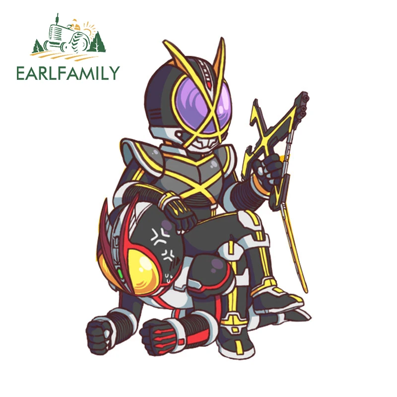 EARLFAMILY 13cm x 9.1cm for Cartoon Anime Kamen Rider Car Sticker Waterproof Motorcycle Decal Vinyl Car Accessories Decoration