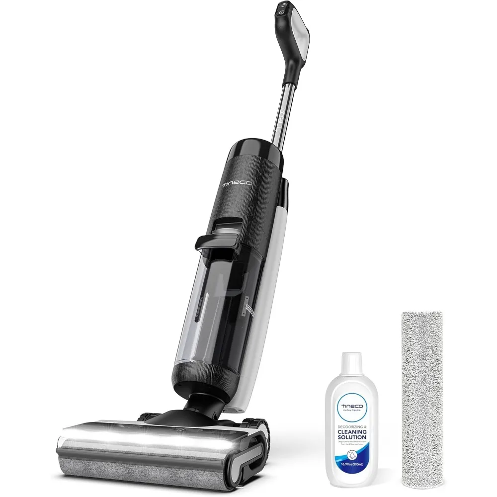 

Cordless Wet Dry Vacuum Cleaner, Smart Floor Cleaner Mop for Hard Floors, Long Run Time, Dual-Sided Edge Cleaning
