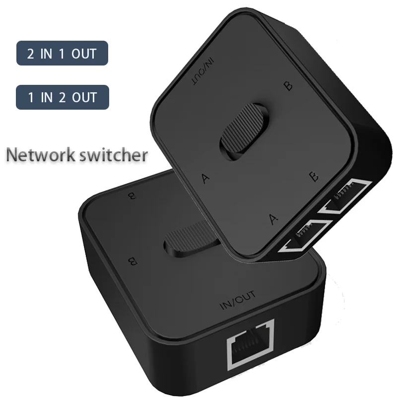 Gigabit Network Switch Network cable Extender sharer 2 in 1 out/1 in 2 out RJ 45 Switch Network Splitter Game switch 1000Mbps