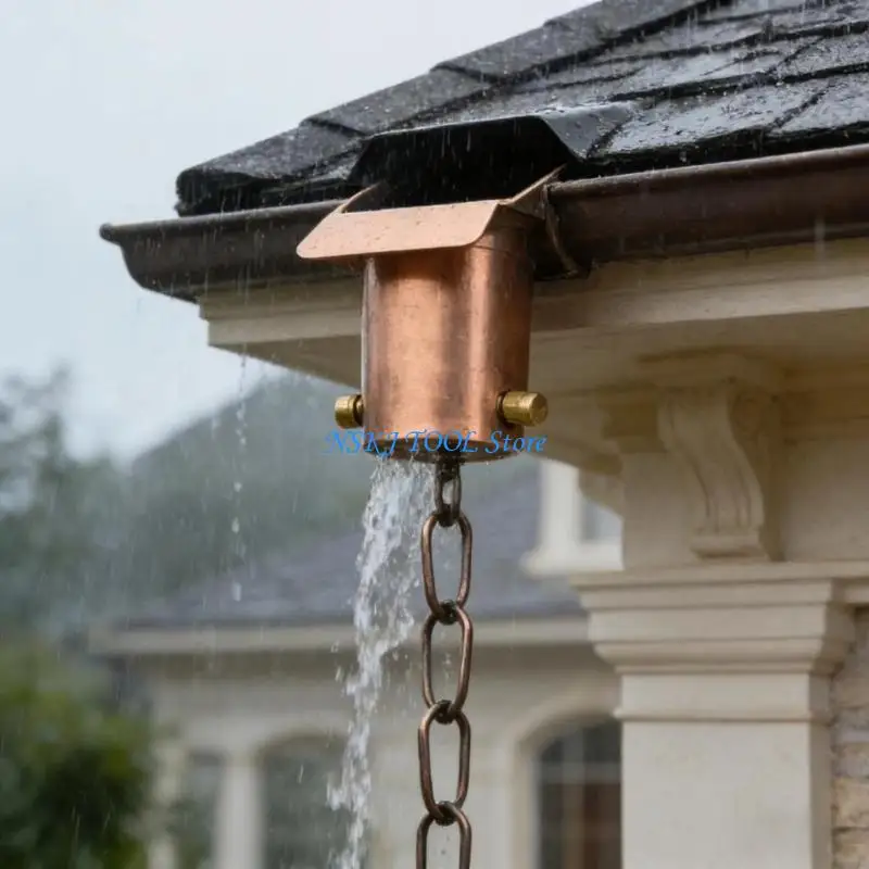 L8RC Metal Rain Chain Hanger Adapter for Secure Gutter Outlet Fixing Easyly Mount