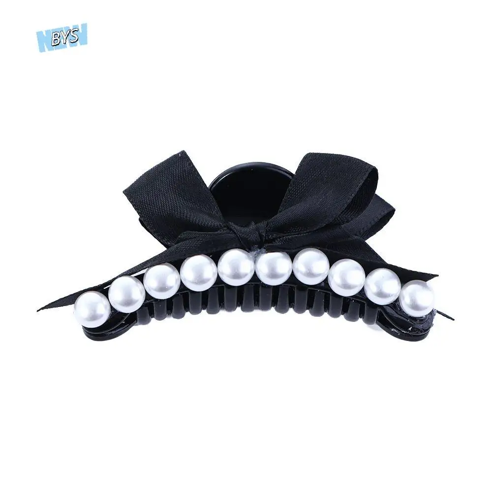 

Shiny Retro Headwear Rhinestone Shark Clip Pearl Korean Style Crab Clips Women Hair Clips Hair Accessories Bow Hair Claw