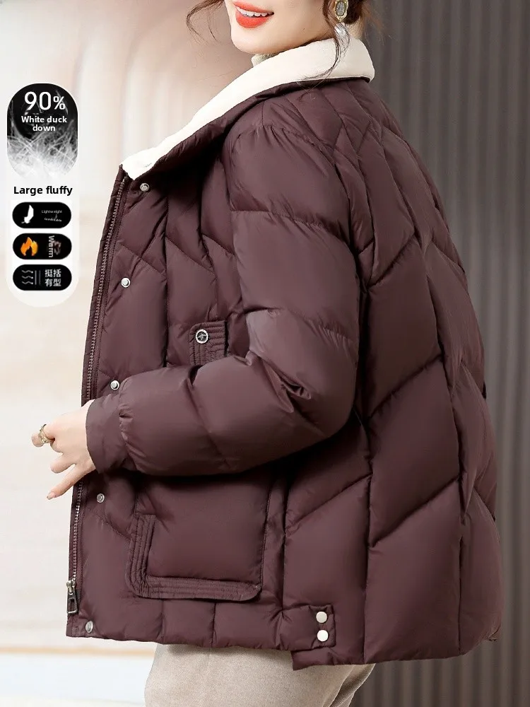 

Faionable ort Mommy down Jaet Women's Mid-Aged Winter Clothes 40 Years Old 50 Cotton Coat Outerwear Autumn Winter Cotto...