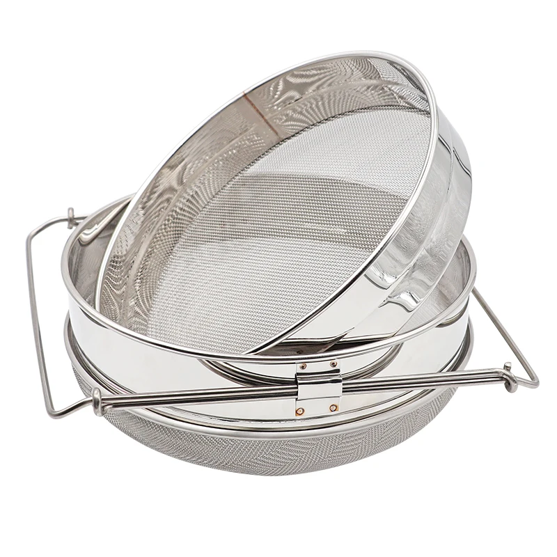 Stainless Steel Honey Filter Double Layer Filter Strainer Machine Tool Extractor Honey Sieve Filtration Beekeeping Tools