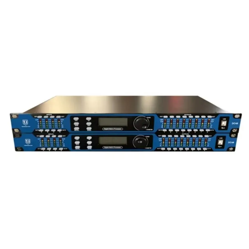 4 In 8 Out Digital Audio Processor, professional amplifier accessory for stage sound system and live performances