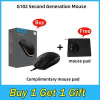 G102 Second Generation Wired Mouse E-Sports Games Business Office RGB Luminous Mice Suitable For Notebook Computer Peripherals