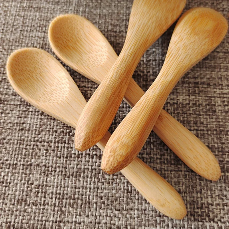 Mini cucchiaio di miele cucchiaio di sale cucchiaio di gelato per bambini ecologico in legno naturale cucchiaio da cucina da cucina cucchiai per mescolare il caffè