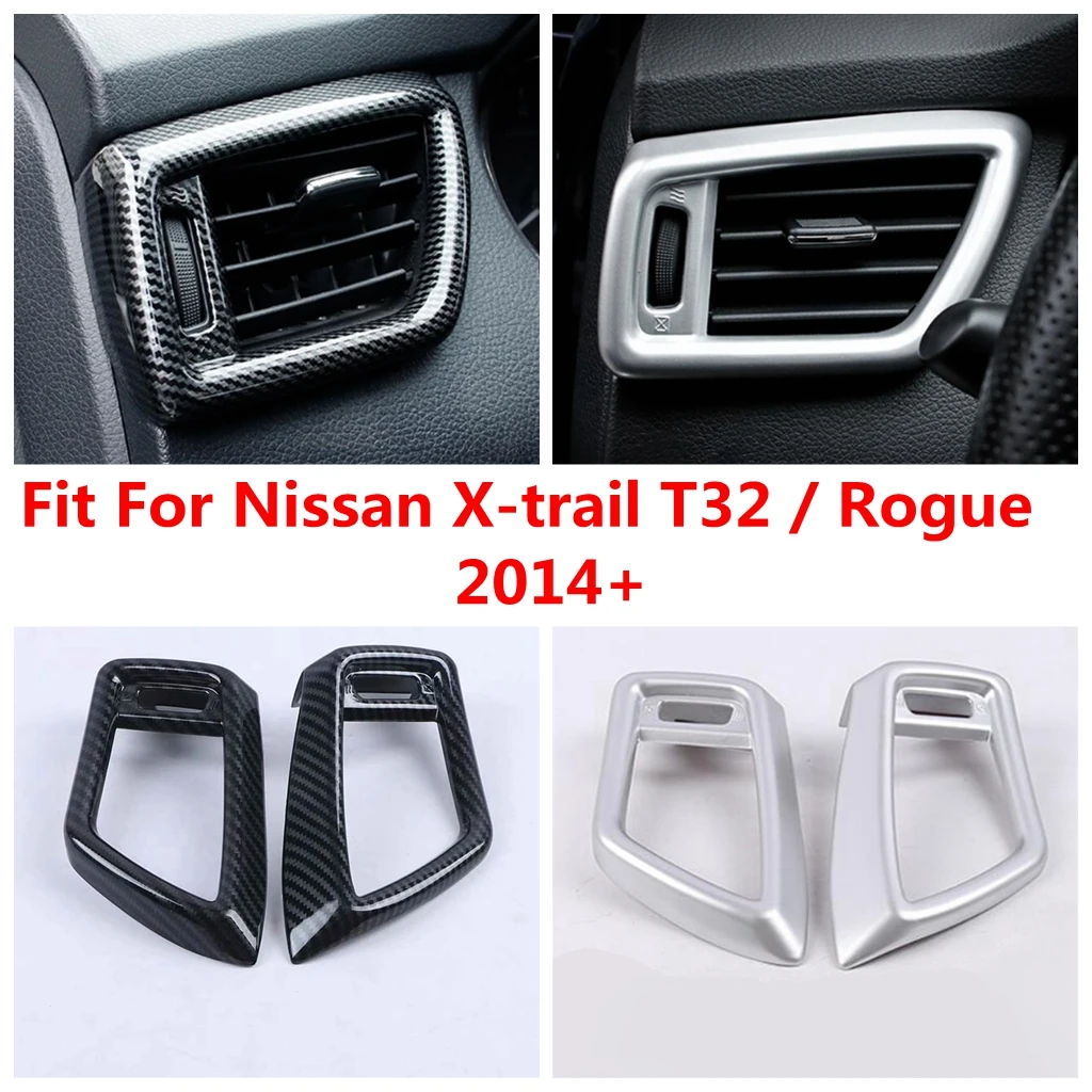 

Side Air Conditioning AC Vent Frame Decor Cover Trim For Nissan X-trail T32 Rogue 2014-2020 ABS Carbon Fiber / Matte Accessories