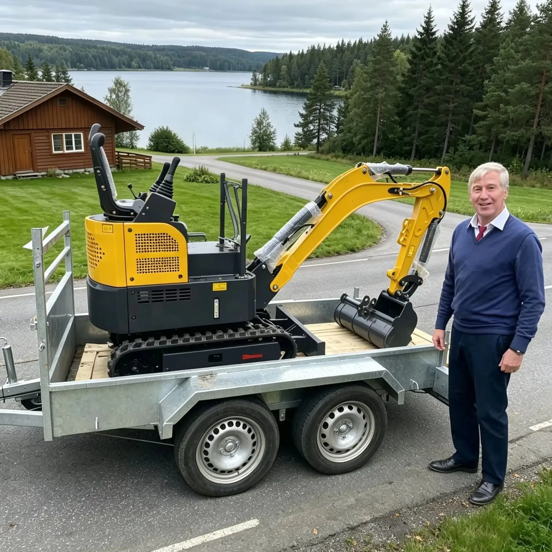 Mini Excavator Machine Hydraulic Crawler Digger Deep Digging 360° Rotation Ce Certified For Farm Garden Construction Customized