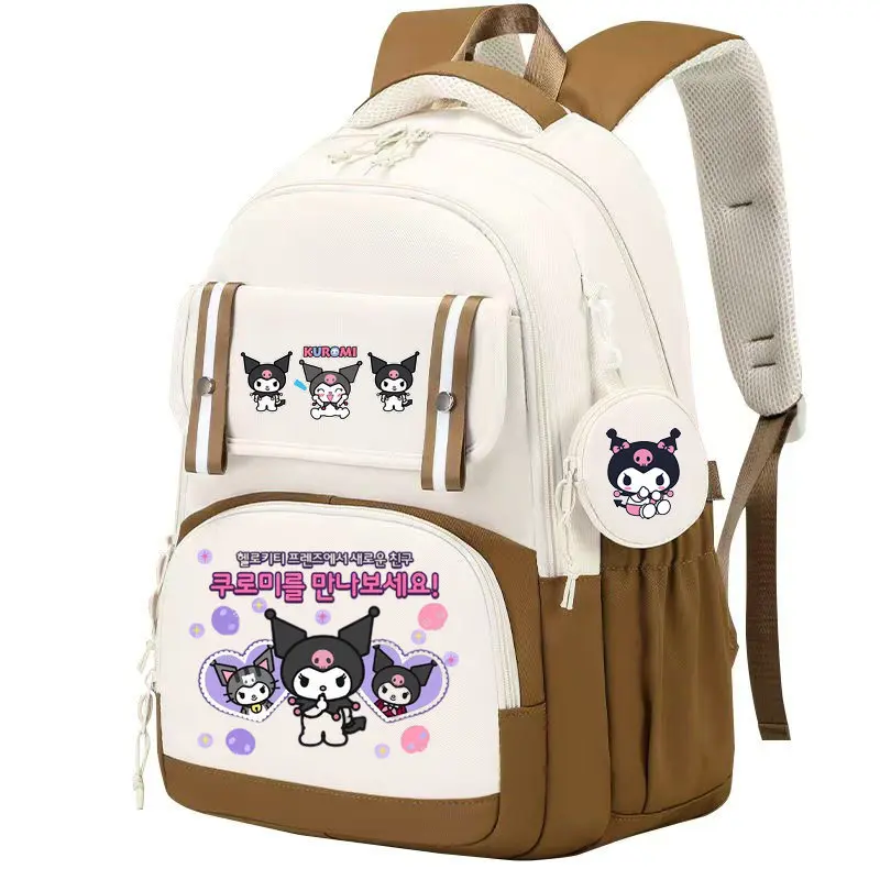 Cartoon Kuromi Backpack for Boy Girl Back to school Rucksack School Student Teenager Book Bags Women Kawaii Mochila Escolar