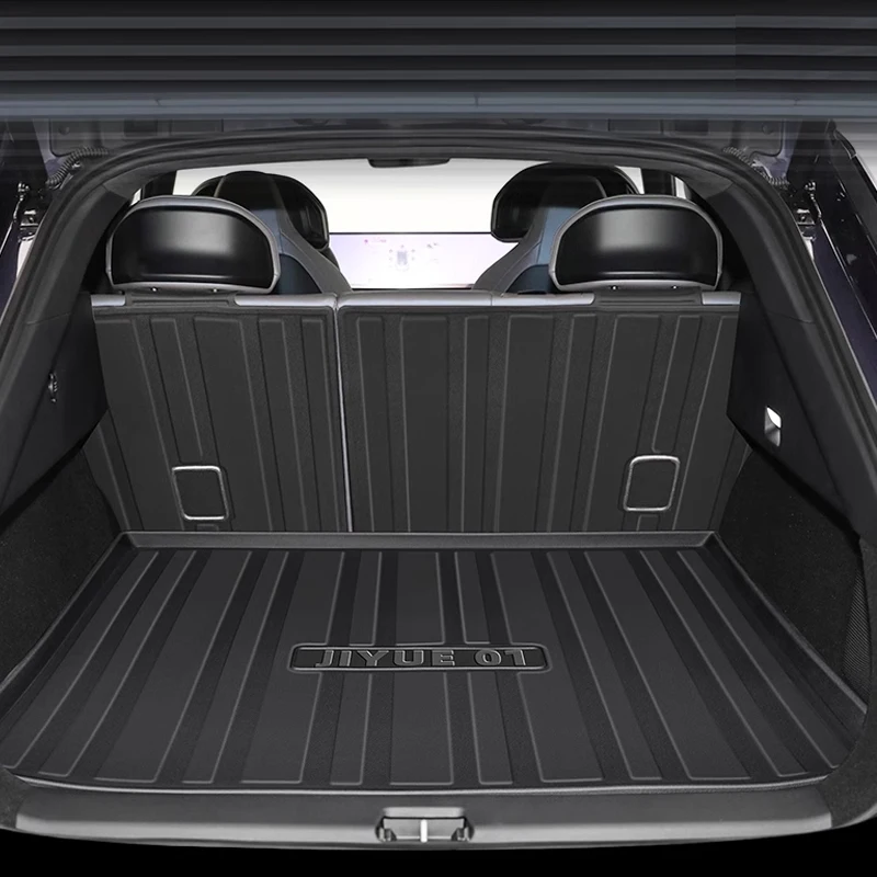 For JIYUE 01 2023  Custom Fit Car Trunk Mat All Season Black Cargo Mat 3D Shaped Laser Measured Trunk Liners