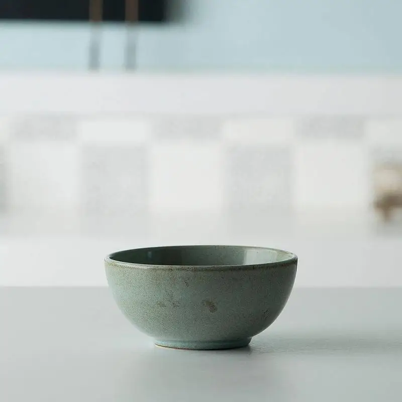 

Elegant Handcrafted Aqua Rustic Ceramic Soup Bowl - 600ml - Perfect for Dining Table or Home Use