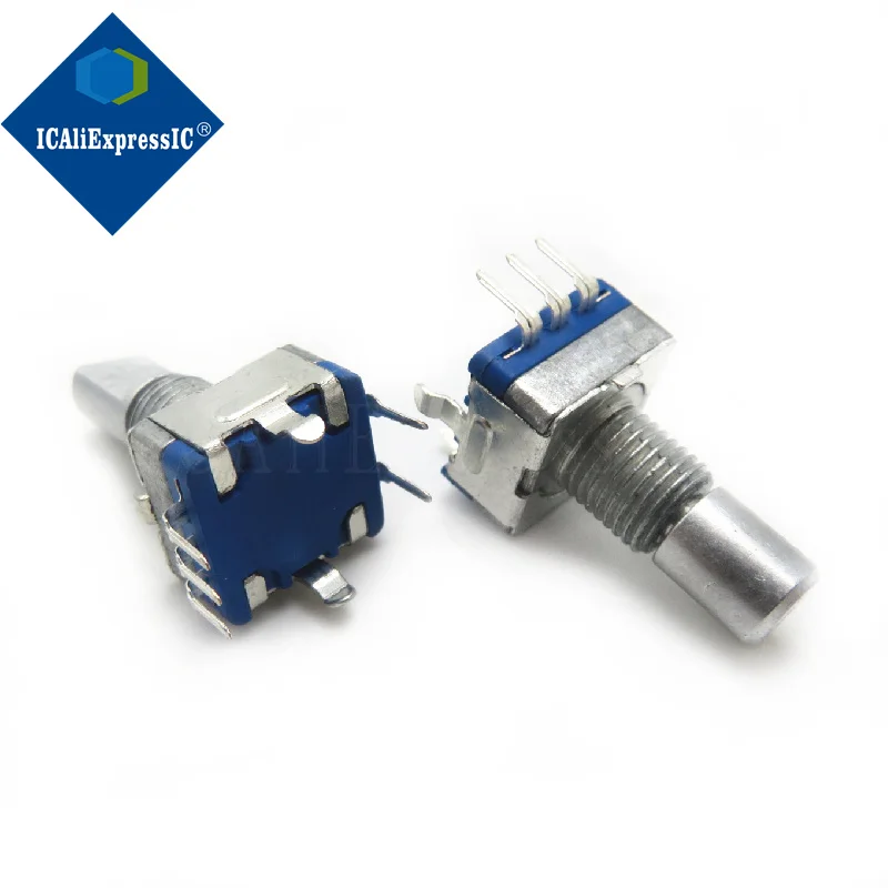 5piece EC11 rotary encoder / coding switch / digital potentiometer 5 feet with switch 15mm half shaft