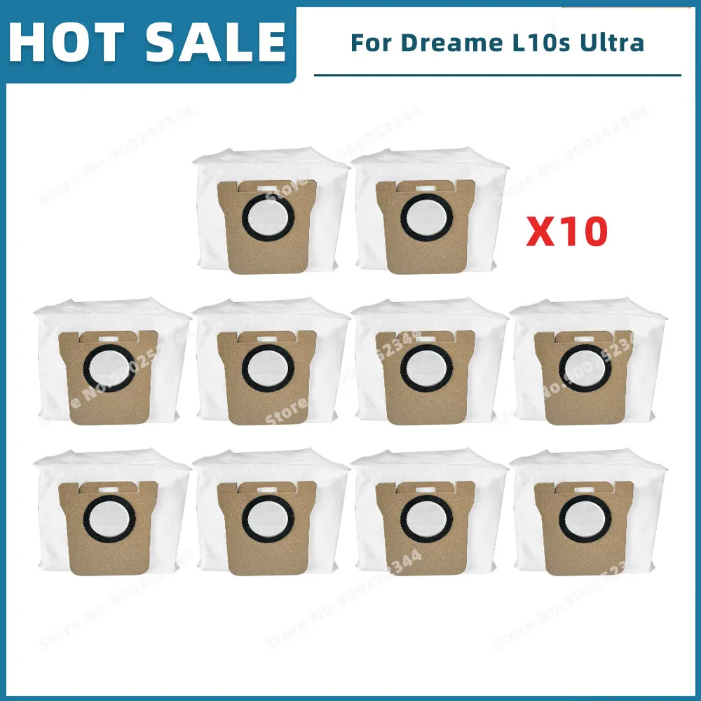 Kompatibel mit ( Dreame L10s Ultra / L10 Ultra ) Ersatzteilen Zubehör Rollenbürste Seitenbürste Hepa-Filter Wischtuch Staubbeutel