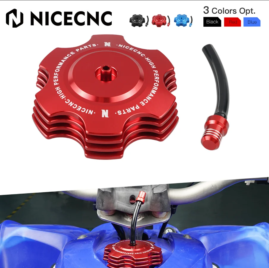 NICECNC Gas Fuel Petrol Tank Cap Replacement Lid For YAMAHA YFZ450R YFZ 450 R 2009-2022 2021 Billet Aluminum ATV Accessorie