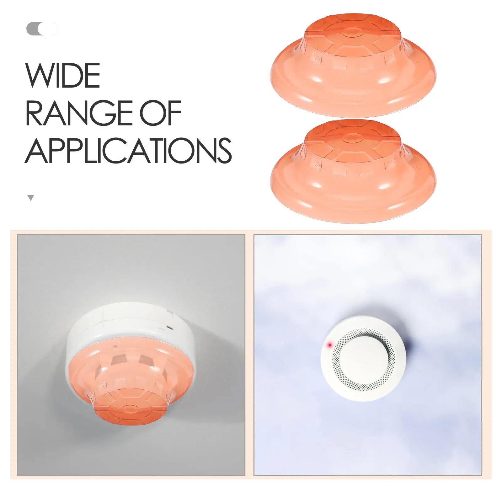 2pcs capa protetora de fumaça redução de material durável fácil instalação uso em escritório doméstico