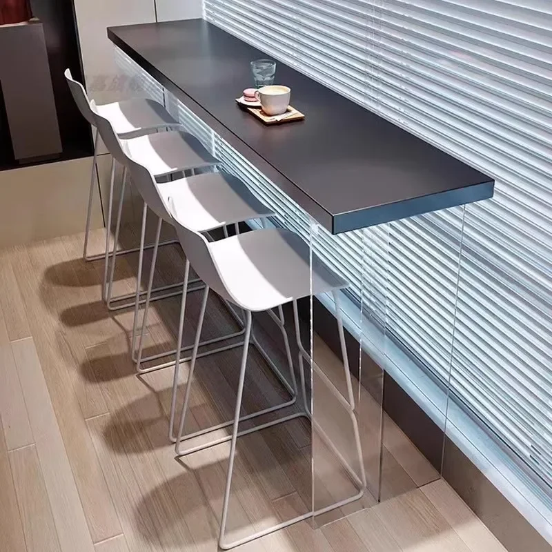 أثاث طاولة بار المنزل الحديثة مشروبات عالية مكافحة المطبخ الشمال النبيذ خشبية الطعام الدائمة Bartafel En Stoelen القهوة