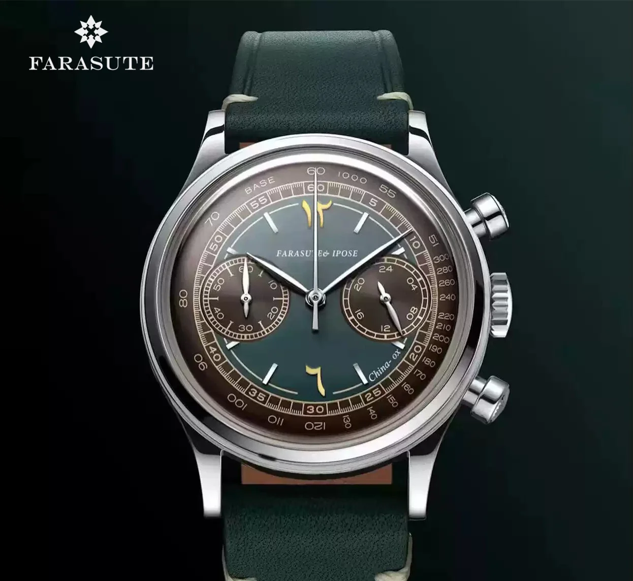 

FARASUTE Ретро Япония VK64 Кварцевый Механизм Хронограф Наручные Часы Для Мужчин Модные Сапфировые Спортивные Часы Мужские Часы reloj hombre