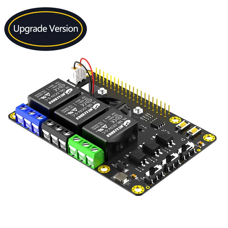 NEW RPi Power Relay Board Expansion Module Dual Cooling Fans Automatic Discoloration LED for Raspberry Pi A+ 3A+ B+ 2B 3B 3B+ 4B