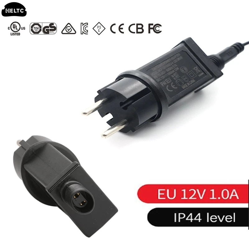 1pcs EU Plug 100-240V To DC 12V 1A Class LED Transformer Adapter For LED Strip Light Holiday Lighting Device Europe Power Supply