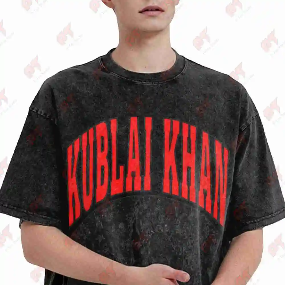 Kublai Khan Snakebites Vintage Washed Tee Pure Cotton T-Shirt