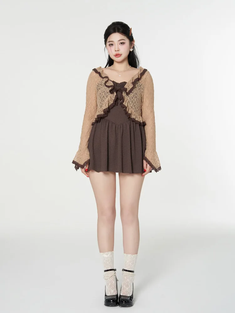 

Консервативный купальник больших размеров для пышных девушек, премиум-класса, новинка 2025 года, с длинными рукавами, для пляжа