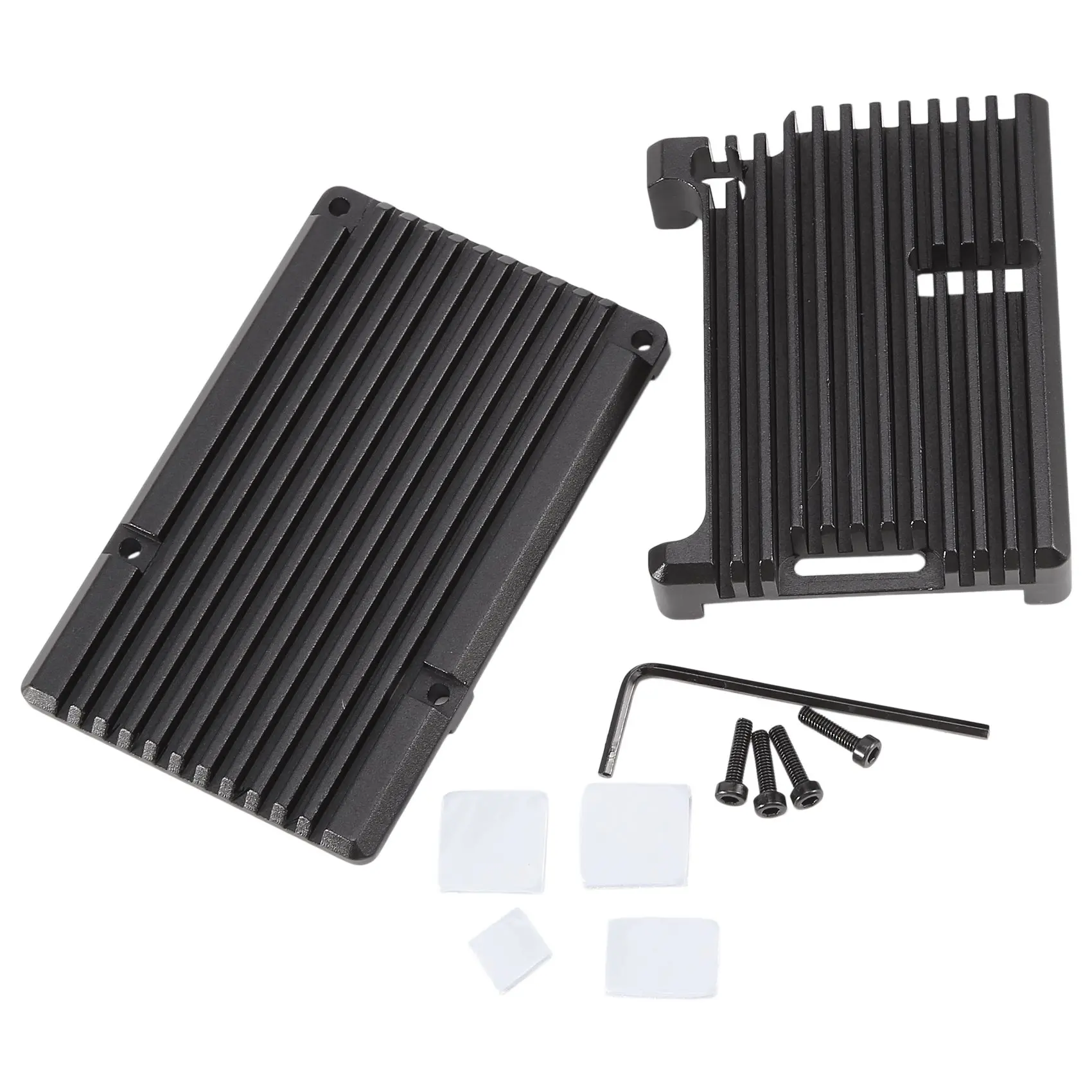 Para raspberry pi 4 modelo b caixa de alumínio, resfriamento passivo liga de alumínio escudo protetor gabinete de metal para raspberry pi 4 mod
