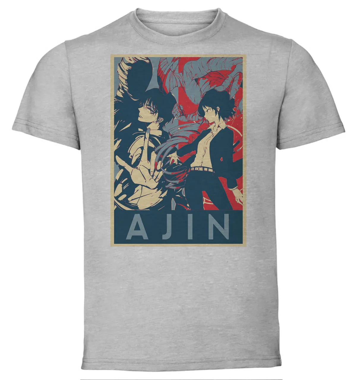 T-Shirt Unisex Grey Propaganda Ajin Characters