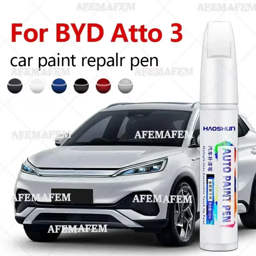 Paint Repair Pen Touch Up Scratch Remover DIY Auto Accessories Black White Blue Green Grey Purple For BYD Atto 3 2022-2025 D40