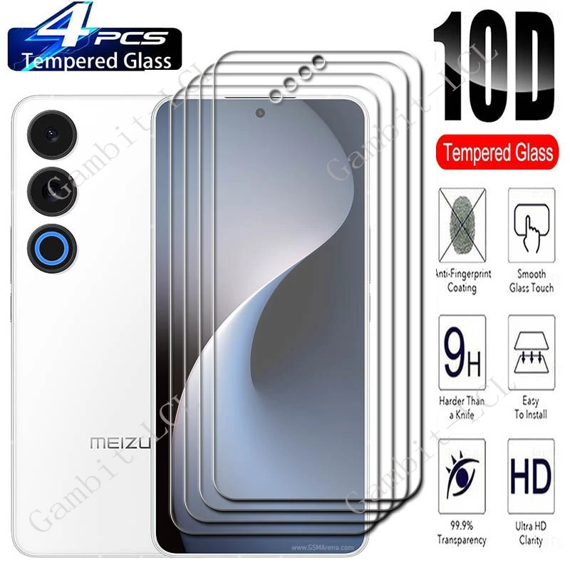 

4PCS For Meizu 21 Note Screen Protective Tempered Glass ON Meizu21Note Meizu21 21Note 6.78" Protection Cover Film